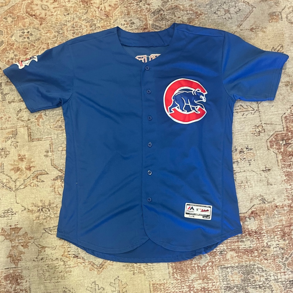 Authentic Majestic Men's Blue Chicago Cubs Jersey